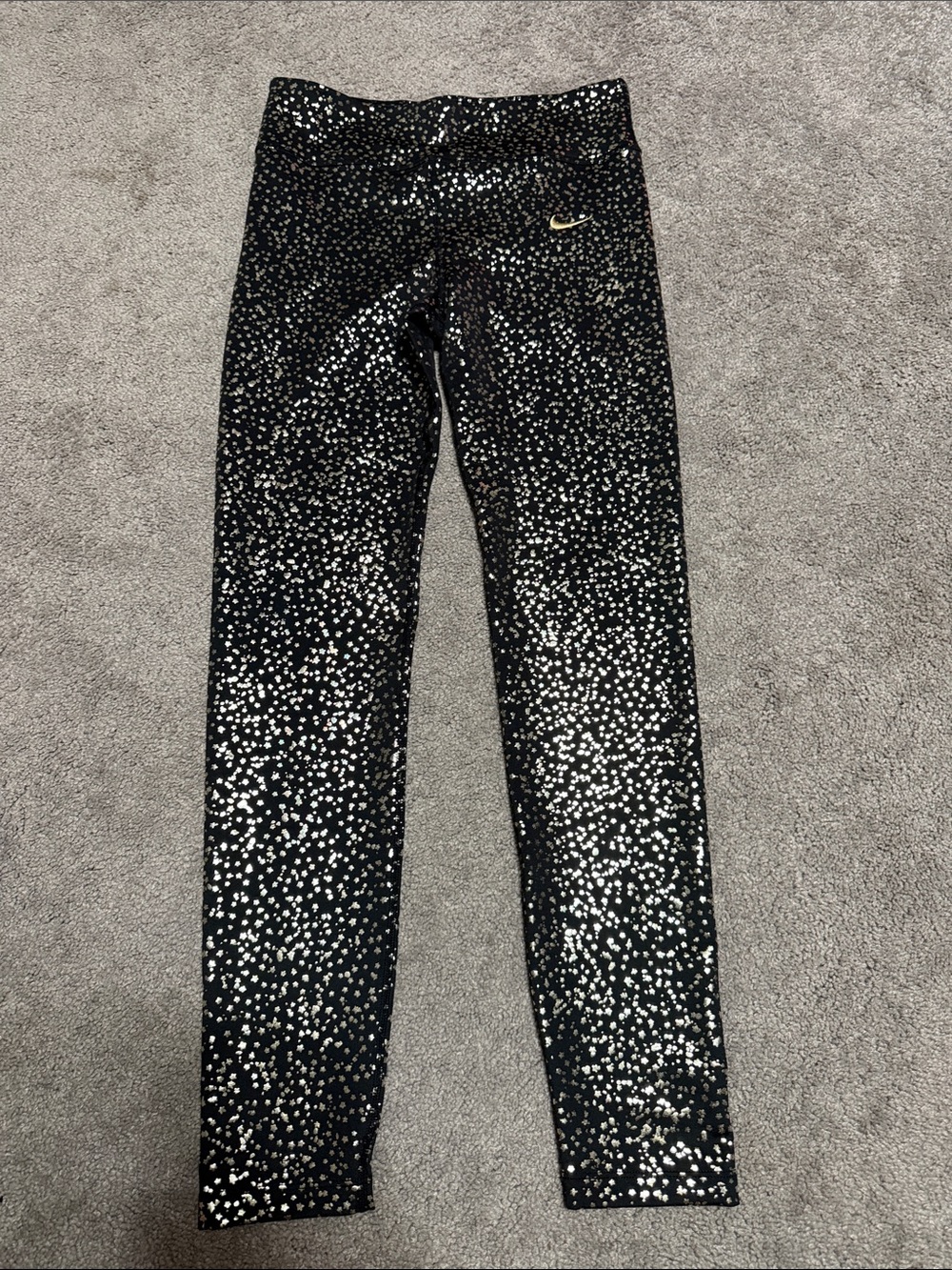 Nike Black Leggings with Silver Sparkle